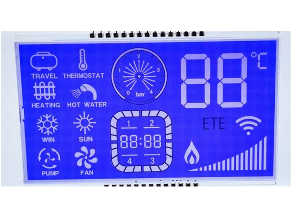 TN負(fù)顯藍(lán)膜，溫控器用屏